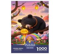 Black Bear Jigsaw Puzzles for Adults The Impossible Challenge 1000 Piece Difficult Hard Jigsaw Puzzles for Man And Woman with Letters on Back 70x50cm/1000pcs