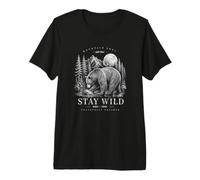 Black Bear Nature Mountain Soul Rustic Woodland Premium T-Shirt