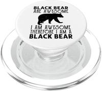 Black Bear Tee Funny American Bear Lover Animal PopSockets PopGrip for MagSafe