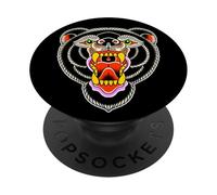 Black Bear Traditional Tattoo Flash PopSockets Adhesive PopGrip