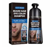 Black Beard Dye for Men, 100ml Beard Color Shampoo Turn Gray Hair to Black, Lasting Beard Blackening Shampoo Beard Care for Mustache & Beard Coloring, Beard Grooming Pw tools