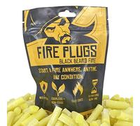 Black Beard Fire Starter Fire Plugs (50 Plugs) | 100% Weatherproof Fire Starter | Extra Long Burn Time | 30 Yr Shelf Life | Made in USA, Yellow