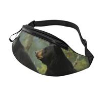 Black Bears Fanny Pack for Men Women Crossbody Waist Bag Waterproof Sports Belt Bag Outdoor Hip Pack
