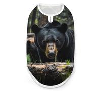 Black Bears in Forests Cute Printed Dog Shirt Clothes Lightweight Sleeveless Pet Tank Top for Small Medium Large Pets