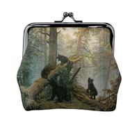 Black Bears Printing Lightweight Coin Purse, Minimalist Wallet for Coffee Runs and Local Outings