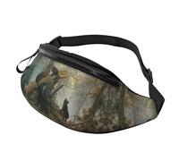 Black Bears Waist Bag Bumbags for Men Women, Print Polyester Waist Pack for Travel Walking Sport with Adjustable Strap
