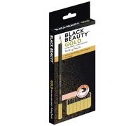 Black Beauty Bling Series Writing Pencil | Smooth Handwriting | Dark Writing, Strong Lead (Gold-Dipped) | Pack of 10 × 4 (40 Pencils)