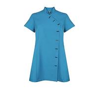 Black Beauty Tunic Spa Salon Beautician Tunic Nail Massage Therapist Uniform, Turquoise, Size 14