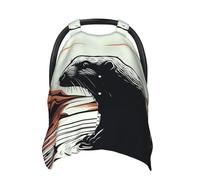 Black Beaver Baby Car Seat Canopy Cover, Multi Use Breathable Nursing Breastfeeding Covers for Mom Soft Stroller Sun Shade Newborn Shower Gift