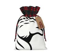 Black Beaver Gifts Bag Christmas Wrapping Storage Bag Fabric Storage Tags Christmas Accessories Xmas