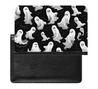 Black Beaver Passport Holder Slim Travel Wallet RFID Blocking Card Case Cover Passport Cover Protector Essentials with Credit Card Slots for Women/Men, Halloween Goth, One Size, Modern