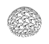 Black Beaver Printed Hair Wrap, Double Layer Shower Cap For Women, Reusable Hair Protector For Bathing