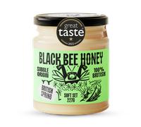Black Bee Honey - Pure British Spring Soft Set Raw Honey, Creamy and Lightly Sweet, Unprocessed Single Source from Hive to Jar, Never Blended - Delicious on Toast, Soothing in Drinks, 227g Glass Jar