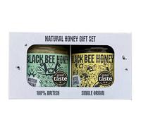 Black Bee Honey Gift Set - x2 227g British Raw Honey Pack, Soft Set Creamy Light Spring Honey and Runny Floral Summer Honey, Unprocessed, From Hive to Jar - Delicious Gifts for her and him