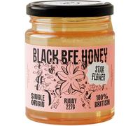 Black Bee Honey - Starflower Honey Pure British Borage Light Sweet and Floral, Unprocessed, Single Source from Hive to Jar, Never Blended - Delicious on Toast or Soothing in Drinks, 227g Glass Jar