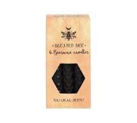 Black Beeswax Spell Candles - 11cm x 5.5cm (Pack of 6) - All-Natural Scent With 1 Hour Burn Time - Ideal for Protection & Banishing Negativity
