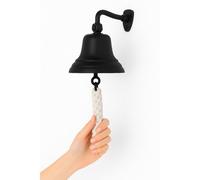 Assorted Collections Bar Accessories for Home Pub HandBell - Wall Mounted Bar Bell Nautical Decorations - Unique Black Bell with Loud Sound Ideal for Christmas, Reception, Pub 5"