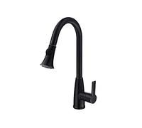 Black Belt Pulls Out Spray Head, Kitchen Faucet, Telescopic Kitchen Sink, Faucet Wash Basin, Rotatable Chill Mixer, Single Handle Can Be Rotated.