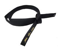 Black Belt Satin (Matsumoto) with Embroidery in Japanese 320cm for Men/Women Karate, Kickboxing, Shotokan, Shito-Ryu, Goju Ryu, All Styles of Martial Arts Karate Black Belt Shihan Master Kempo