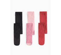Black Berry Glitter Opaque Tights 3 Pack 11-12 years