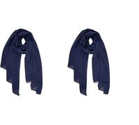 Black Berry New Chiffon Scarf Hijab Plain Silky Elegant Sarong Shawl Wrap Plain Maxi Soft for All Seasons (Navy Pack of 2)