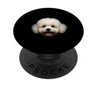 Black Bichon Frise Dog Bichon Face PopSockets Adhesive PopGrip