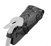 Black Bicycle Luggage 15L Multi-Pocket Design for Travel(12L) | 12L volume, waterproof polyester, holds essentials, long ride ready, black finish