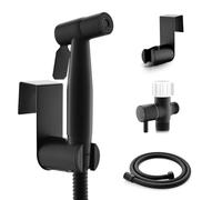 Black Bidet Sprayer for Toilet - Portable Bidets for Existing Bathrooms, Adjustable Water Pressure Jet for Women Wash, LUFEIDRA Stainless Steel Toilet Sprayer Set - Easy to Install