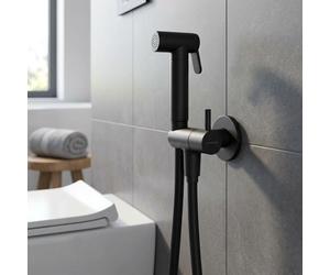 Black Bidet Sprayer Tap Expendable Handle 1.5m Hose