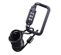Black Bike Combination Lock with 3 Digit Password for Helmet and Luggage