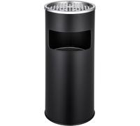 Tectake Outdoor Ashtray w/ Bin - Black, Black