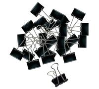 Black Binder Clips Large Paper Clamps Foldback Bulldog Clips for Office Stationery, Printer Paper (60 Pcs, 41mm)