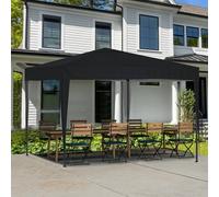 (Black) Birchtree Waterproof Pop Up Garden Gazebo - 3 x 3m