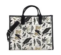 Black Bird and Ravens Tote Bag Wild Bird Watching Gift Spooky Season Dark Academia Witchy Mama Gift (Black Bird tote)