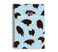 Black birds 2026 Planner Diary A5 To Do List Notebook Agenda Diary 2026 Women/Planner for Exercise Week To View Monthly Year with Dotted Line Note Page Slim