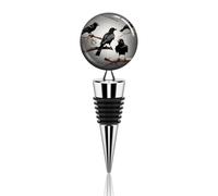 Black Birds on A Branch Wine Stopper Zinc Alloy Beverage Bottle Stopper Reusable Leak Proof Wine Cork Cute Champagne Saver Decorative Bottle Sealer Plug Gift for Men Women