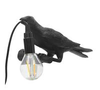 Black Birds Table Lamps, Resin Crow Desk LED Lamp, Base Modern Raven Art Deco Bedside Decor Wall Sconce Light, Plug in Cord Table Lamps, Wall Mounted Crow Lamp,14*29cm, for Bedroom Office College Dorm