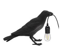 Black Birds Table Lamps Resin Crow Desk LED Lamp E27 Base