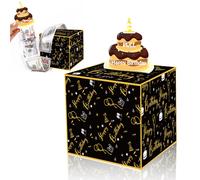 (black) Birthday Moneys Pulling Cash Gift Boxes Heartful Birthday Surprise Gifts Box For Parents Lovers Kids Friends