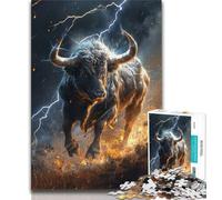 Black Bison 1000 Piece Jigsaw Puzzles for Teenagers,Family Game Stress Reliever Difficult Challenge Artists Collection,Fine Art (38x26cm)