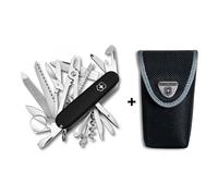 (black/black (nylon)) Victorinox SWISS CHAMP Swiss army knife bundle pack - with free Victorinox pouch