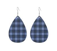 Black Black Tartan Bright Red Black Checkered Women Earrings Candy Colored Lightweight Double-Side Printed Drop Dangle Earring