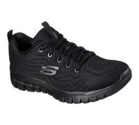 (Black Black, UK 6) Skechers Get Connected Womens Ladies Wide Fit Running Shoes Trainers