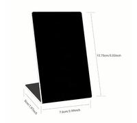 Black Blank NFC Customer Review Stand, Programmable Tap NFC Display Sign | PVC NFC Display Stand, NFC213 Chip, 144-byte. Free NFC tools for link programming. Custom logo & QR printing available.