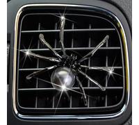 Black Bling Spider Air Fresheners Vent Clips, Cute Spider Air Vent Clips Funny Lovely Diamond Car Diffuser Vent Clip Decoration Interior Decor Bling Interior Accessories