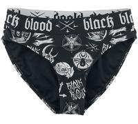 Black Blood by Gothicana Bikini bottoms with occult symbols Bikini Bottom black S