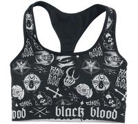 Black Blood by Gothicana Bikini top with occult symbols Bikini Top black XL