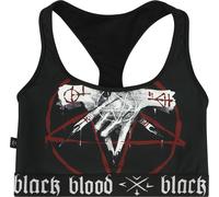 Black Blood by Gothicana Bikini Top with Pentagram Bikini Top black M