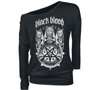 Black Blood by Gothicana Long-sleeve Shirt black S