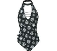 Black Blood by Gothicana Neckholder Swimsuit with Mystical Symbols Swimsuit black XL
